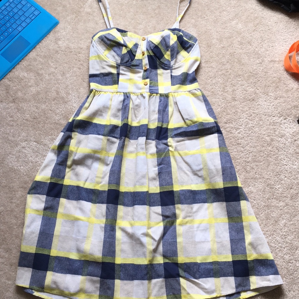 Plaid midi dress